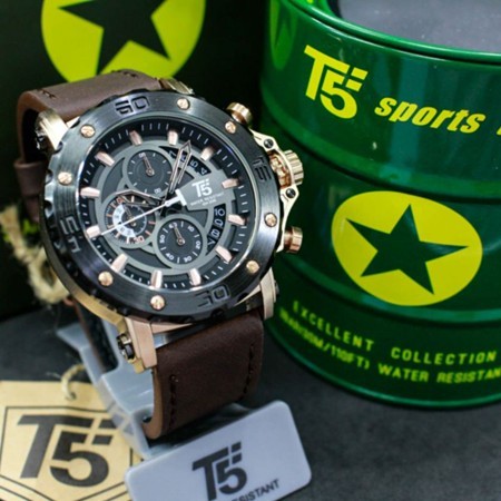 Jual Jam Tangan keren T5 H 3641 free box kaleng