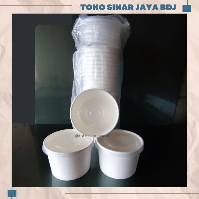 PAPER RICE BOWL / MANGKOK TEBAL TAHAN PANAS/ MANGKOK RICEBOWL/ MANGKOK BAKSO KUAH SEKALI PAKAI
