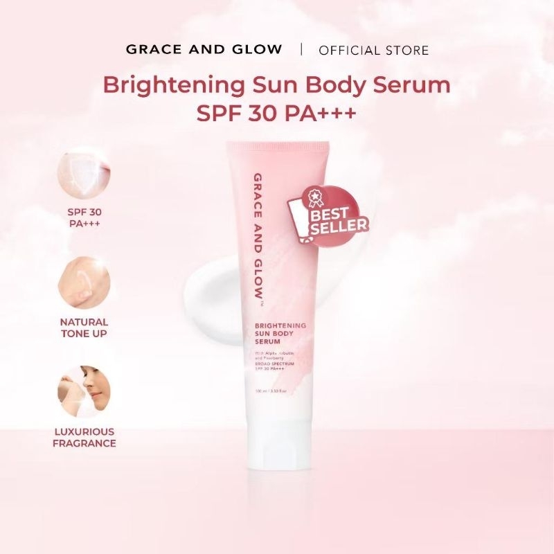 Grace and Glow Brightening Sun Body Serum.