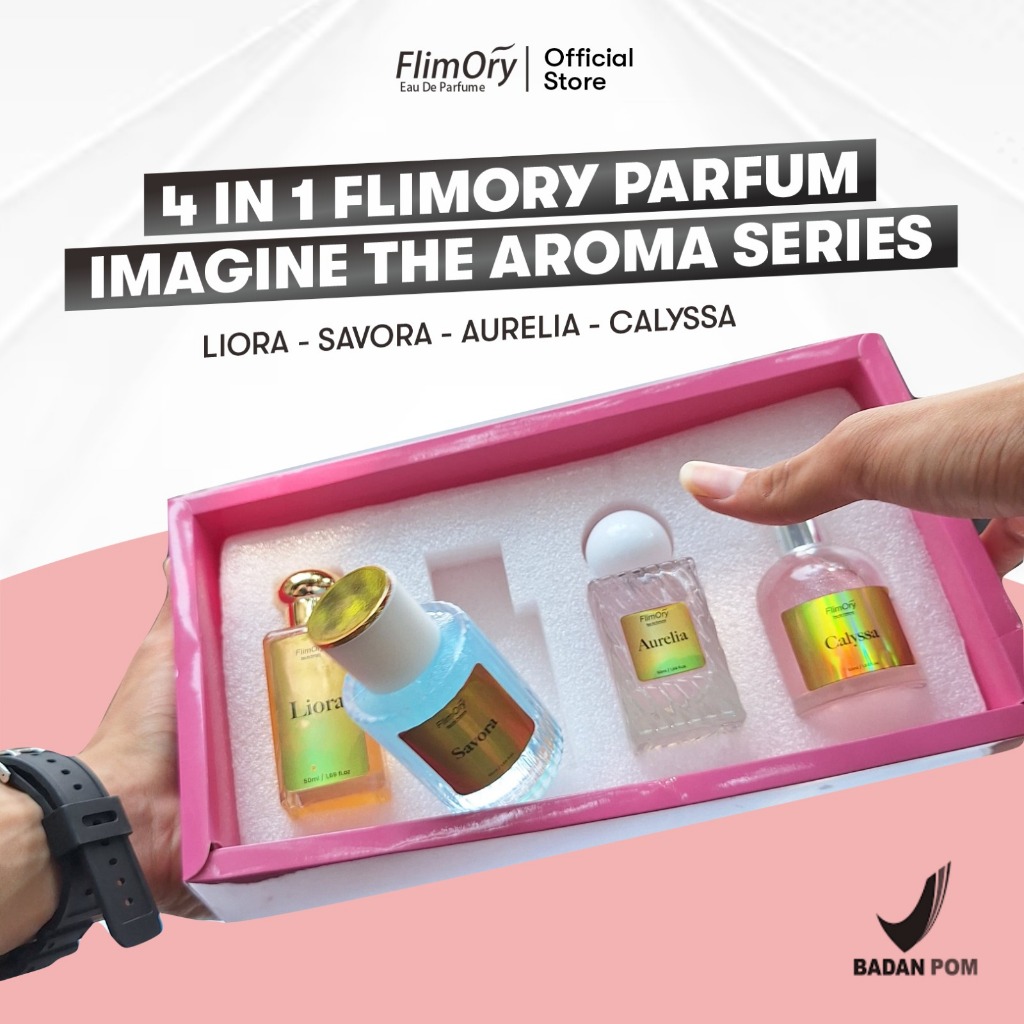 Flimory Parfum Wanita Tahan Lama Imagine The Aroma Series 4 in 1 Bundling Eau De Parfume