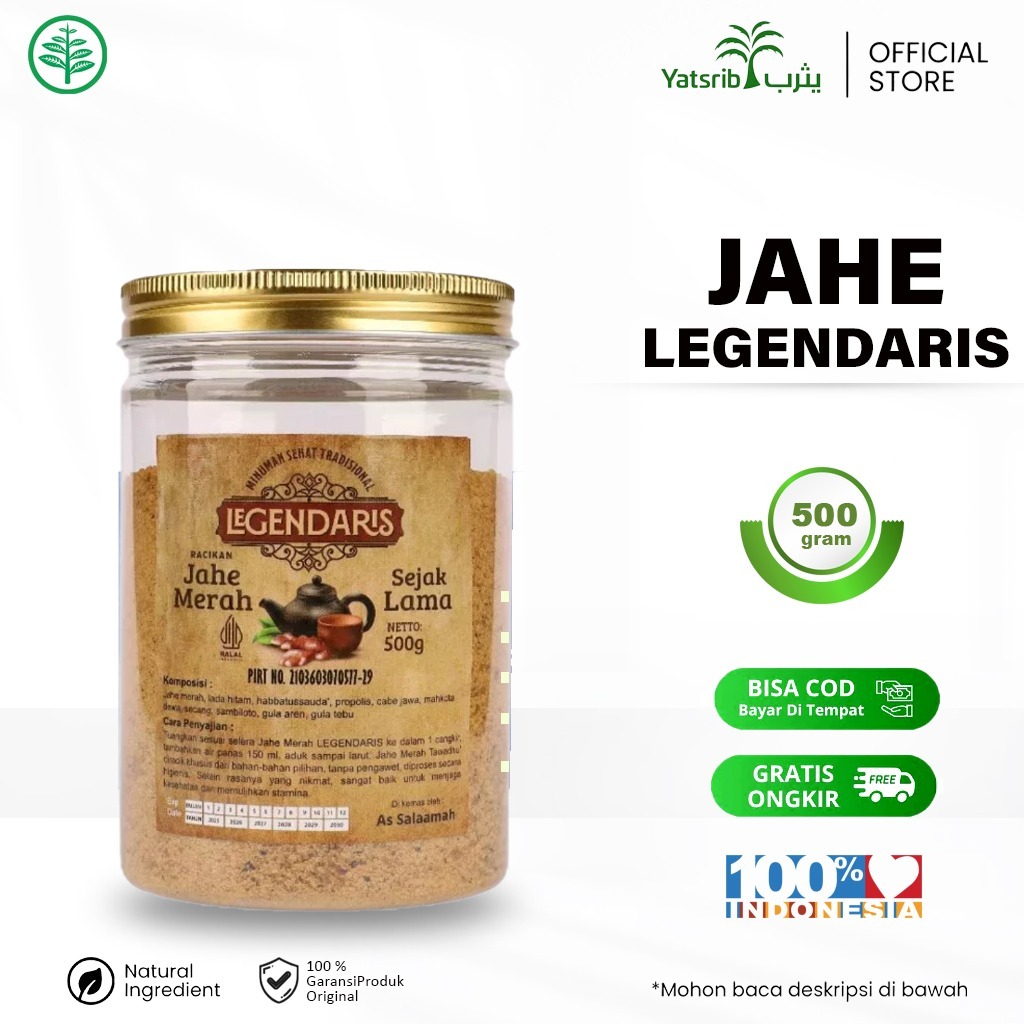 

Jahe Merah Gula Aren Plus Habbatussauda Legendaris 100% Original 500 Gram