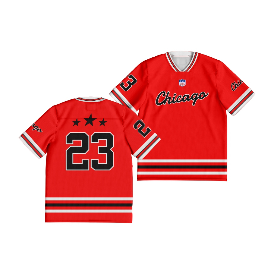 Jersey Baju Streetwear CHICAGO/Jersey Olahraga/Jersey hockey/Vintage/Jesey Rubby