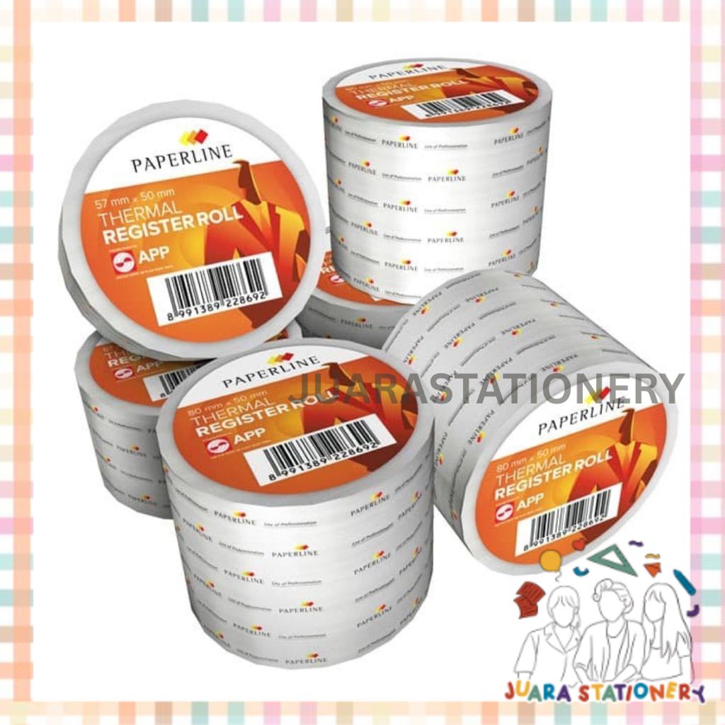 

(719) JUARASTATIONERY Struk Thermal Paperline 57x50 / Kertas Struk Kasir Paper Roll Thermal