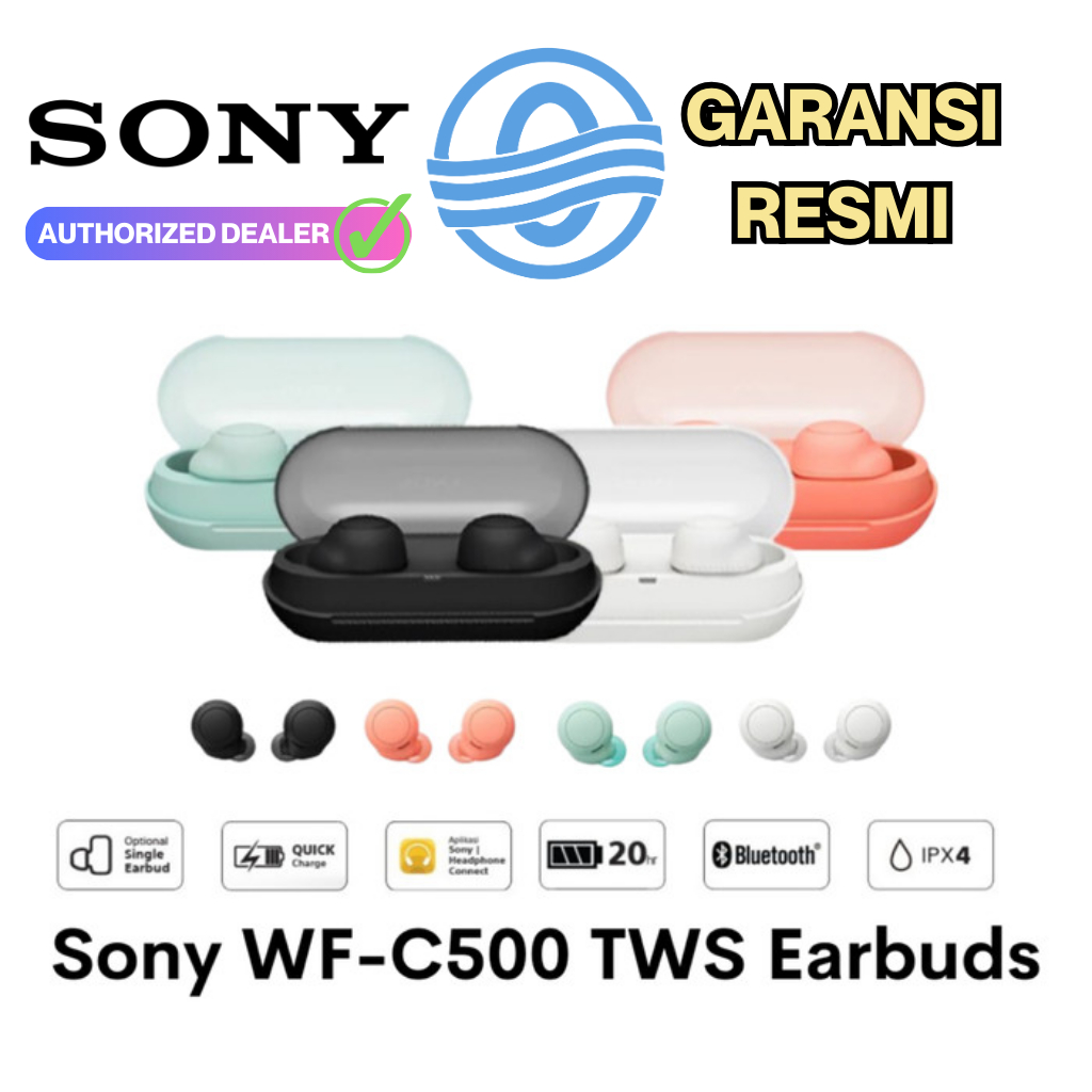 Sony WF-C500 TWS Truly Wireless Headphones Headset Sony WFC500 RESMI