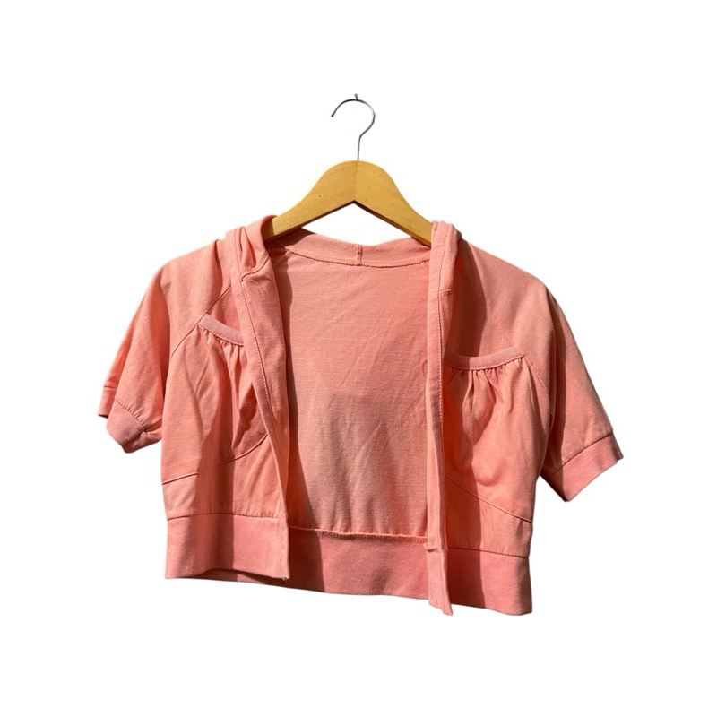 hoodie crop pink