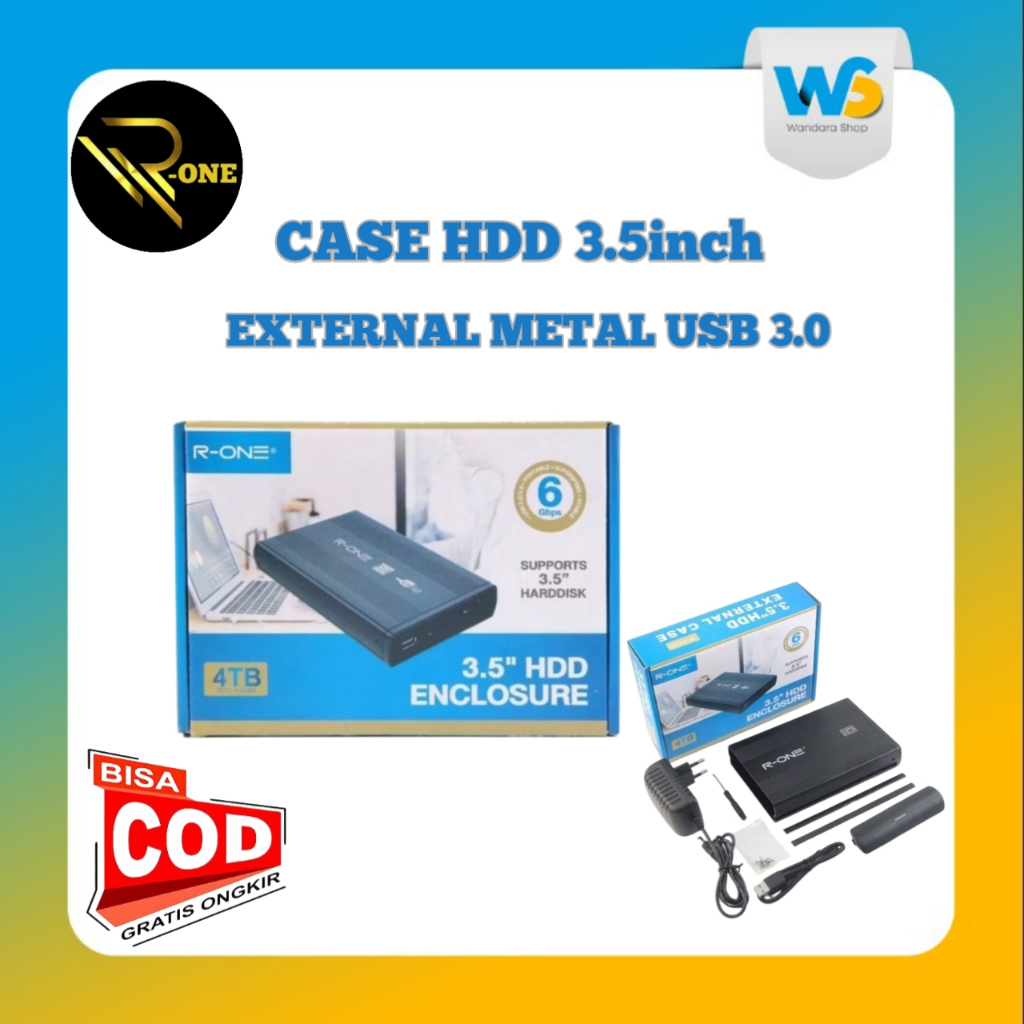 R-ONE Case HDD 3.5inch External Metal USB 3.0