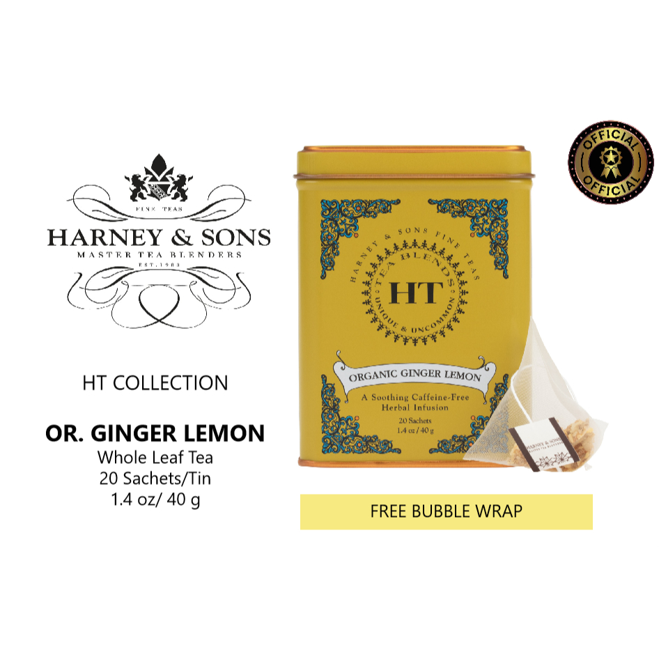 

Harney & Sons, Organic Ginger Lemon Tea, HT Collection, Whole Leaf Tea 20 ct