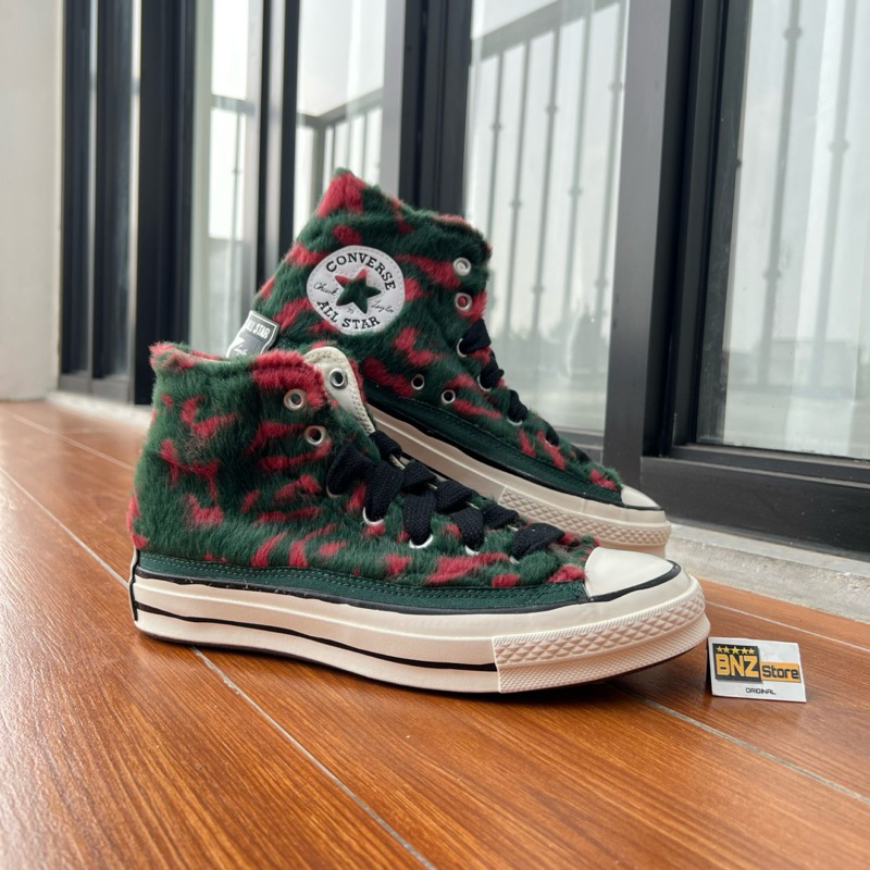 Sepatu sneakers Pria Converse Chuck 70 Luxe Plus Red/Green Egret