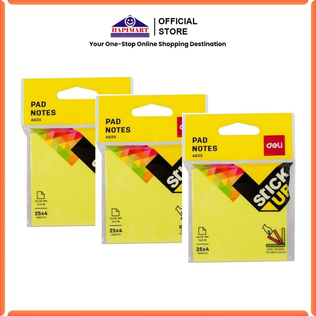 

STICKY NOTES 4 WARNA A02002/Sticker Pad 100 sheet