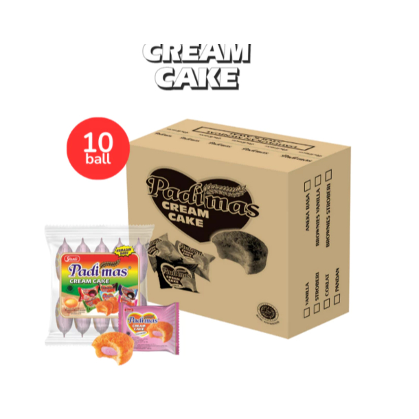 

1 Karton Bolu Padimas Cream Cake 10 Pack 100 pcs