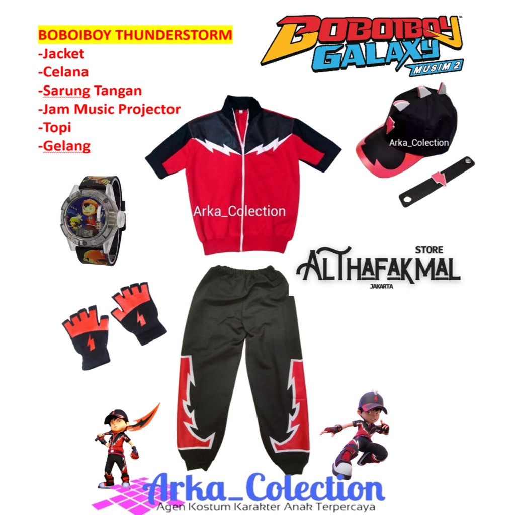 Kostum Boboiboy Halilintar Kostum Boboiboy Thunderstorm Terbaik