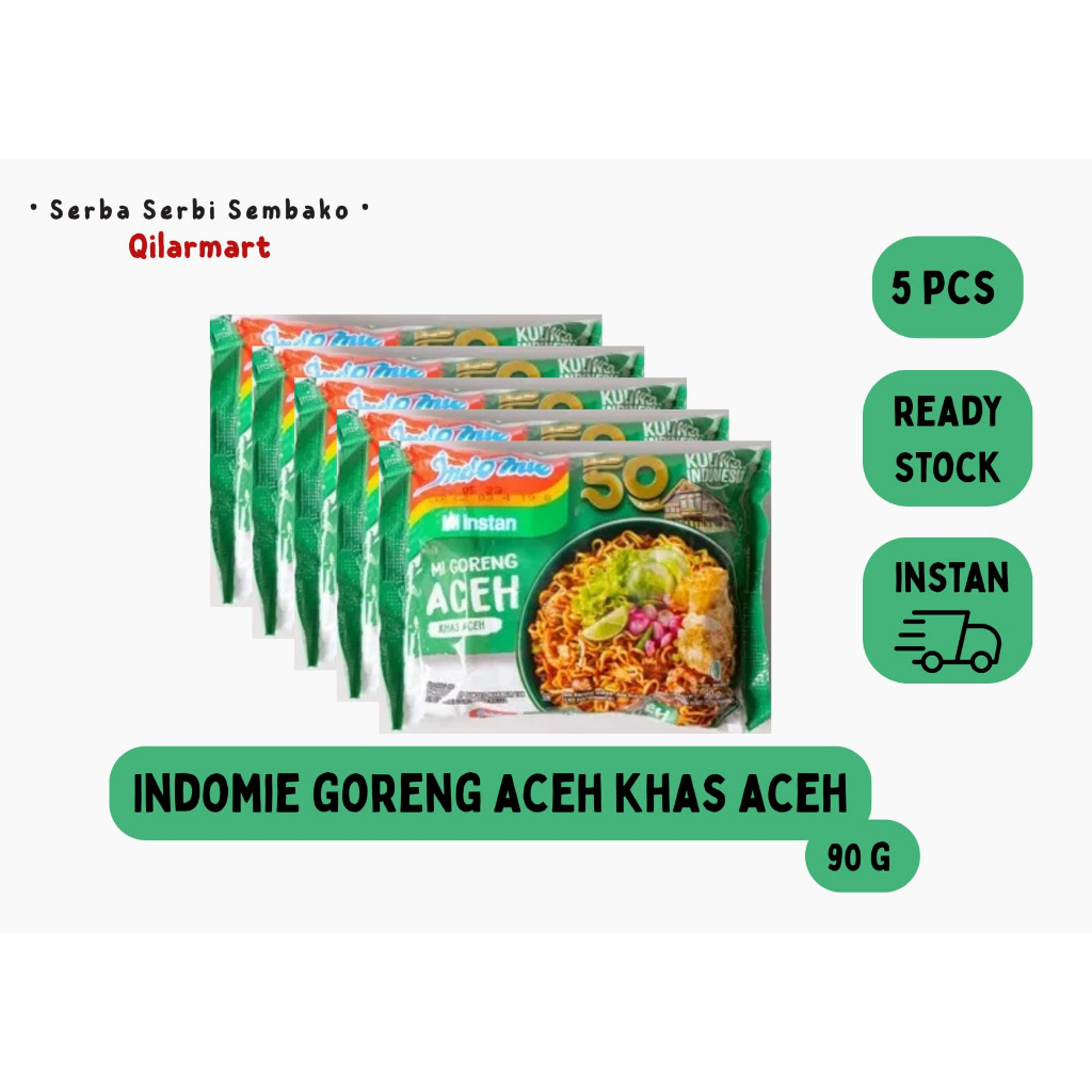 

INDOMIE ACEH KHAS ACEH MI INSTAN GORENG 90G-5 PCS