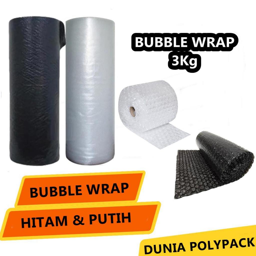 

Bubble Wrap Hitam Dan Putih 3Kg / Bubble Wrap 125CmX50Meter