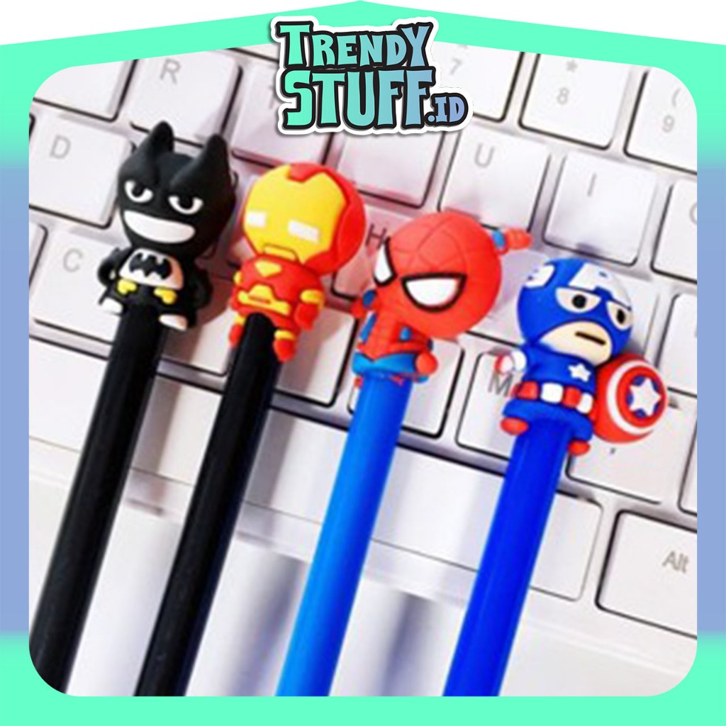 

TrendyStuff.id Pena Karakter SuperHero Gel Pulpen Karakter Pen Tinta Gel Lucu Alat Tulis Karakter Superhero 3D Murah Import S076