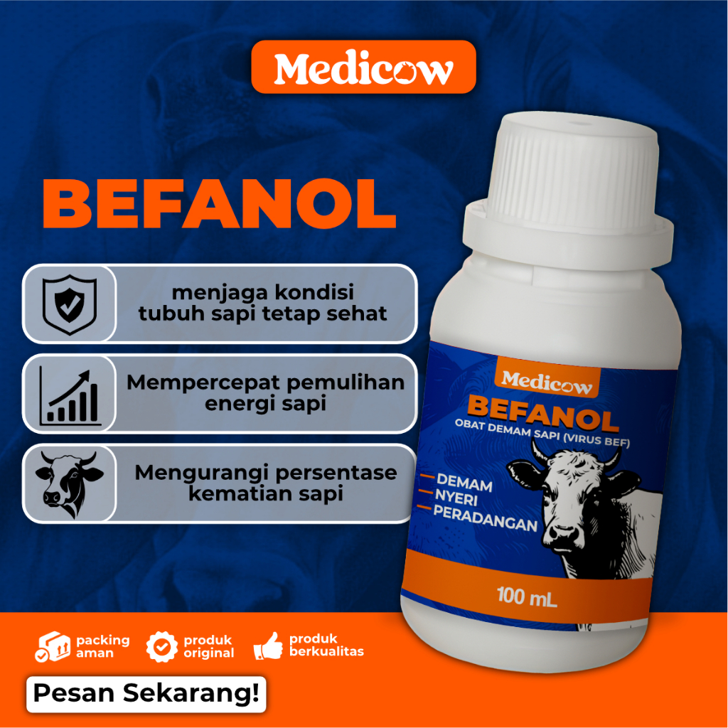 Medicow Befanol 100ml Obat Demam Sapi (Virus Bef)
