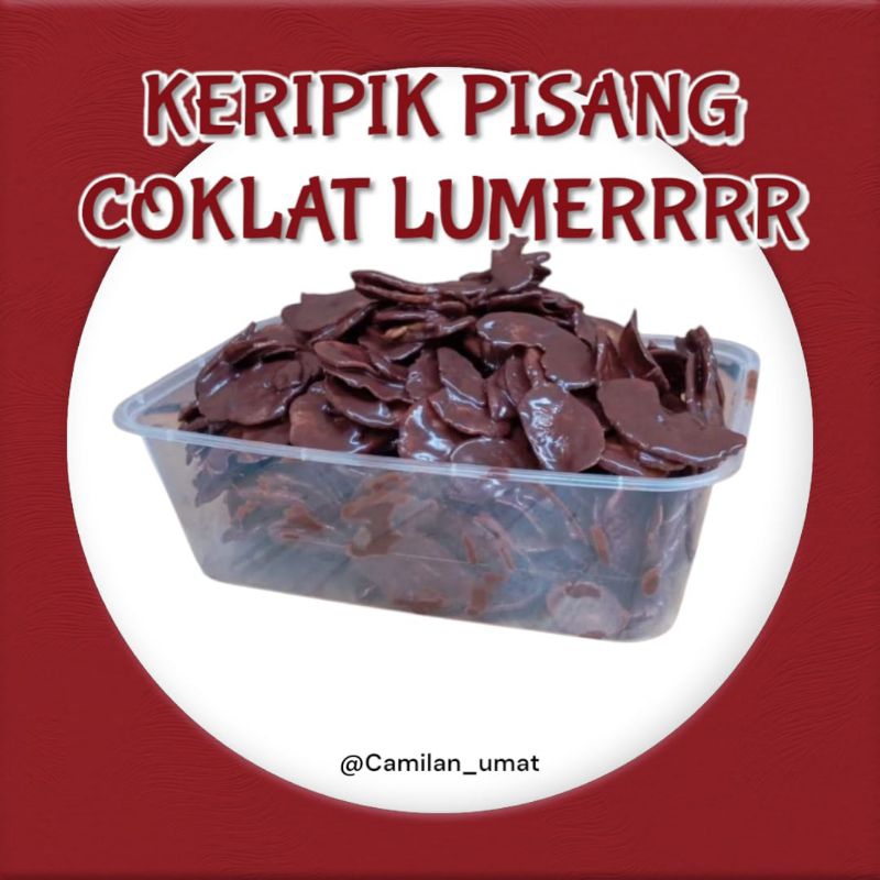 

keripik pisang coklat kemasan teanwall 500ml Free sumpit