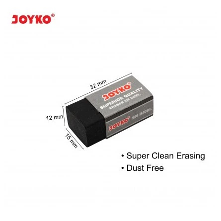 

Penghapus Pensil Joyko Hitam 526-EB40BL Kecil / Hapusan Eraser Kecil Bersih Joyko 1 Pcs Black