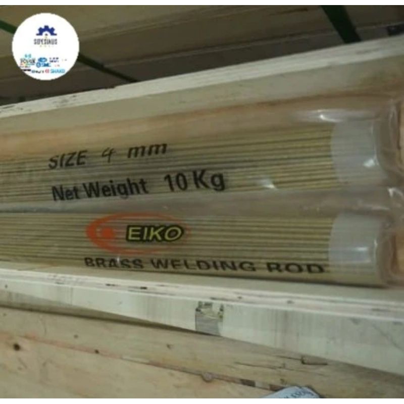 kawat las Kuningan eiko uk 4mm x 10kg / isi 90 pcs