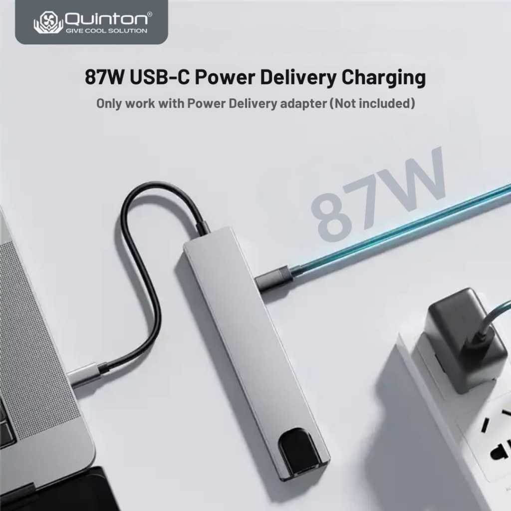 Usb Hub Adaptor Type C To Usb A Micro Sd Card Reader Otg Hdtv Hdmi With Power Delivery