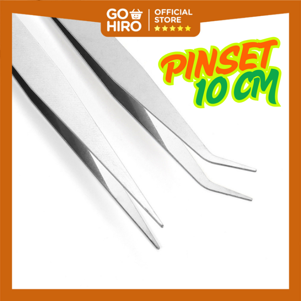 Pinset Stainless / Pinset lurus bengkok / Pinset Bedah baja Tahan Karat