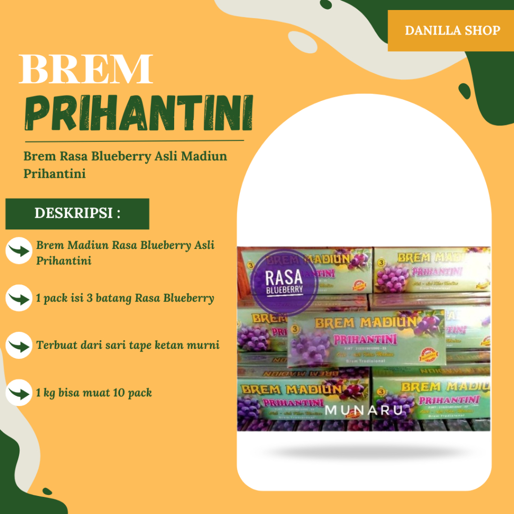 

Brem Rasa Blueberry Asli Madiun Prihantini Bluberi Premium