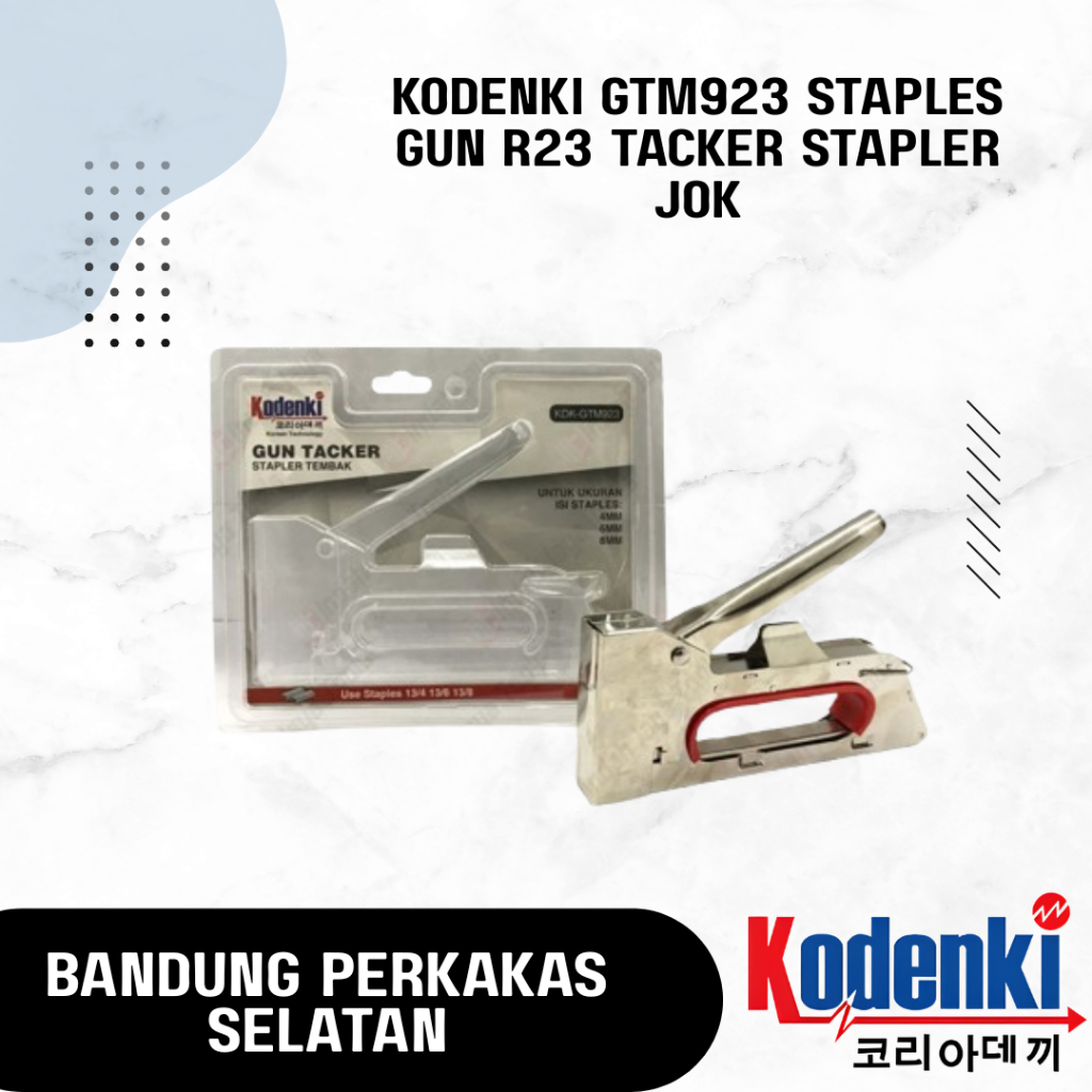 

KODENKI GTM923 Staples Gun R23 Tacker Stapler Jok Tembak Hekter Manual