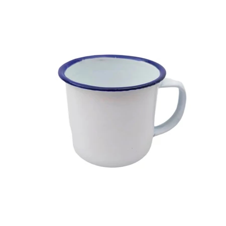 Mug Enamel 8 cm Putih Polos Mug Jadul