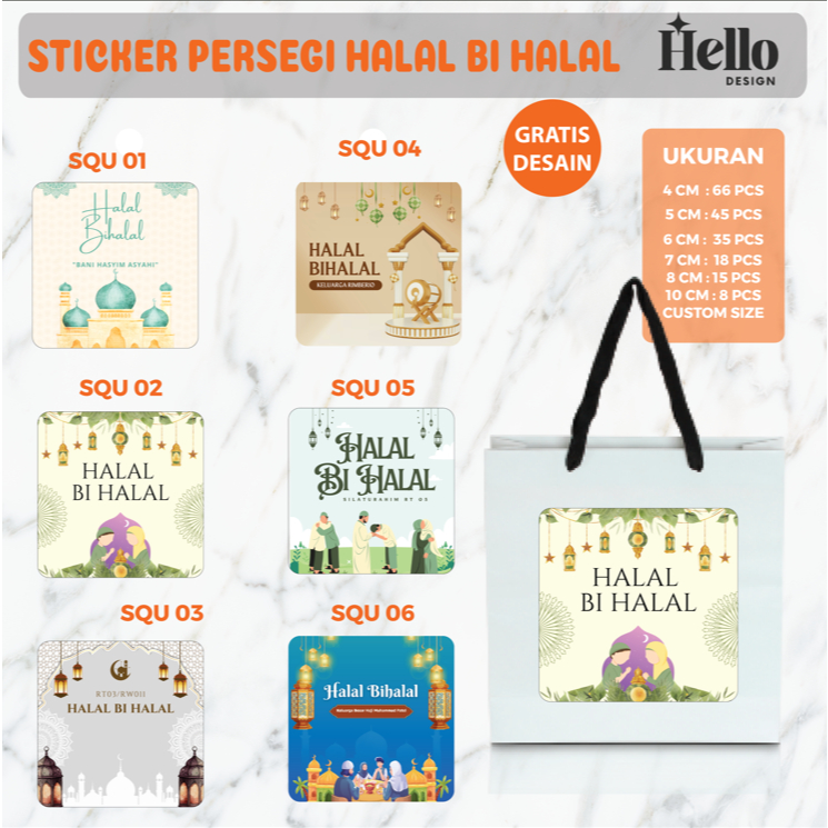 

(FREE CUSTOM) Stiker PERSEGI hampers halal bi halal/ bingkisan halal bi halal Custom | stiker hampers halal bi halal | Print Sticker Custom halal bi halal / halal bi halal Sticker | Stiker eid al fitr