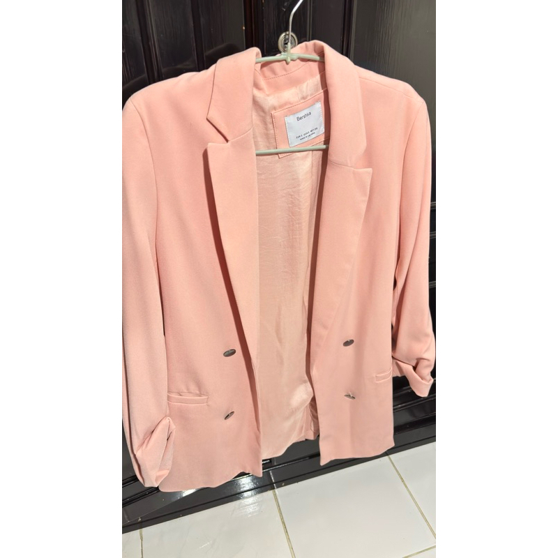 Preloved Blazer Bershka Pink Peach size S original