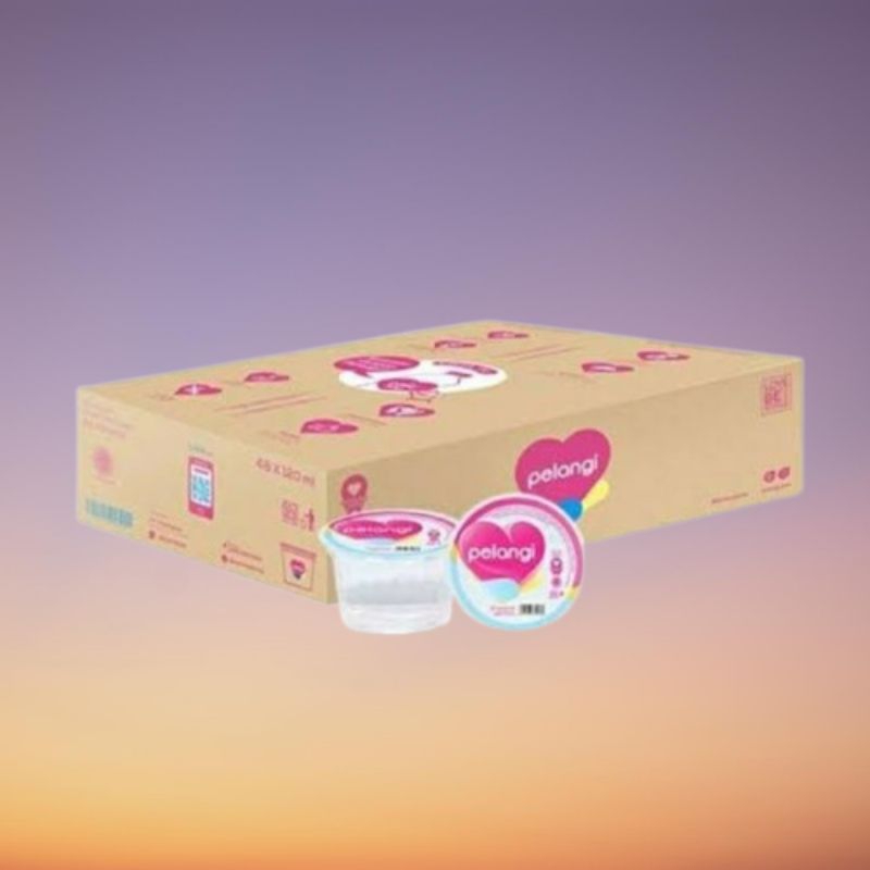 

( ISI 48 CUP ) AIR MINERAL PELANGI GELAS KECIL