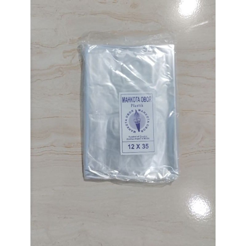 Kantong Plastik PP Tipis Mahkota Obor 12 x 35