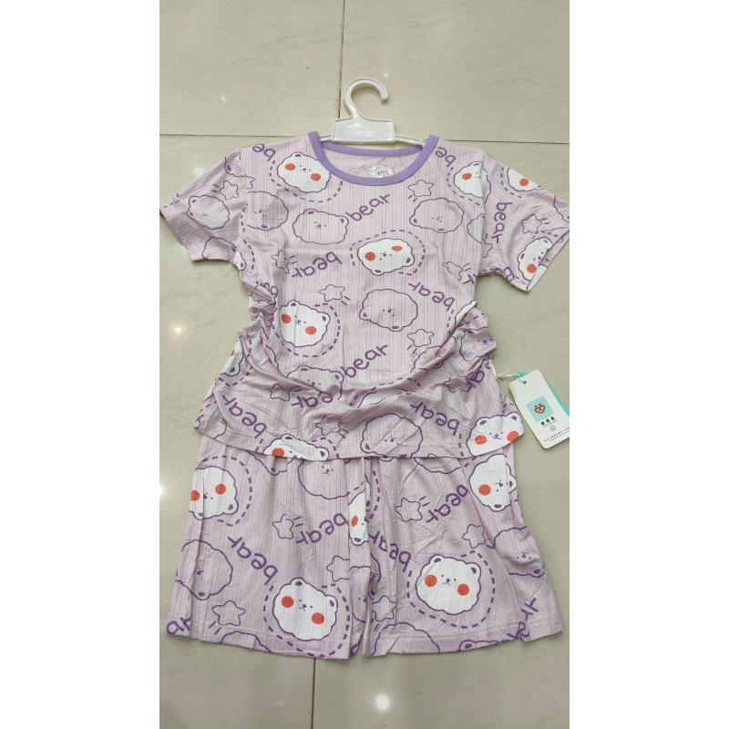 LINK GROSIR 38 x 3 pc Setelan 6-8 th Piyama Hp Anak Perempuan Cewek Organik