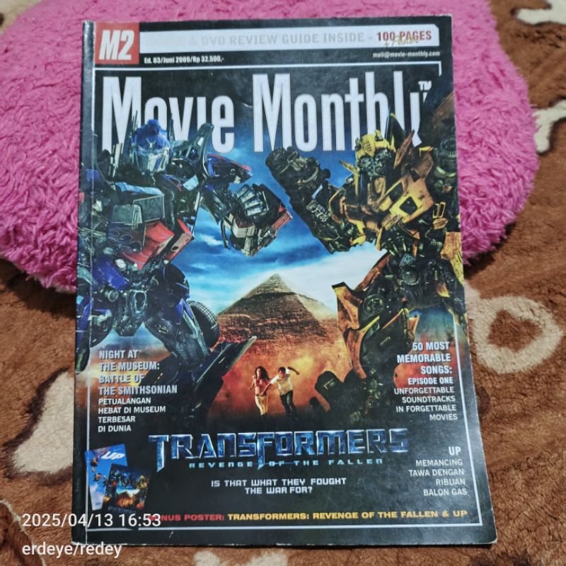 Majalah Movie Monthly dan Cinemags Cover Transformers