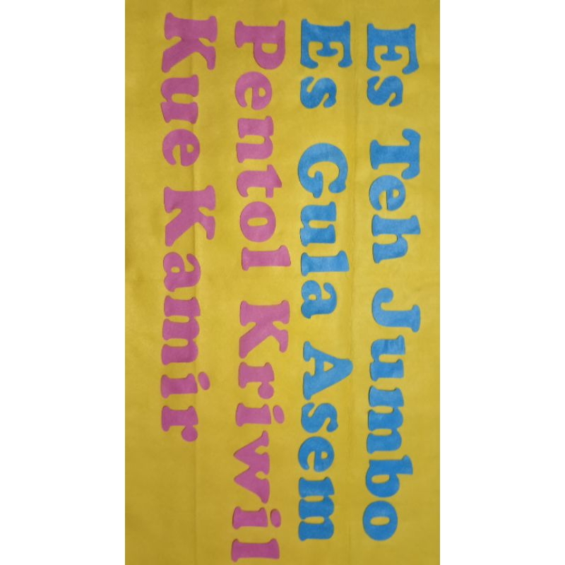 Huruf Abjad Flanel 8cm Pola Huruf Abjad Kain Flanel Serbaguna