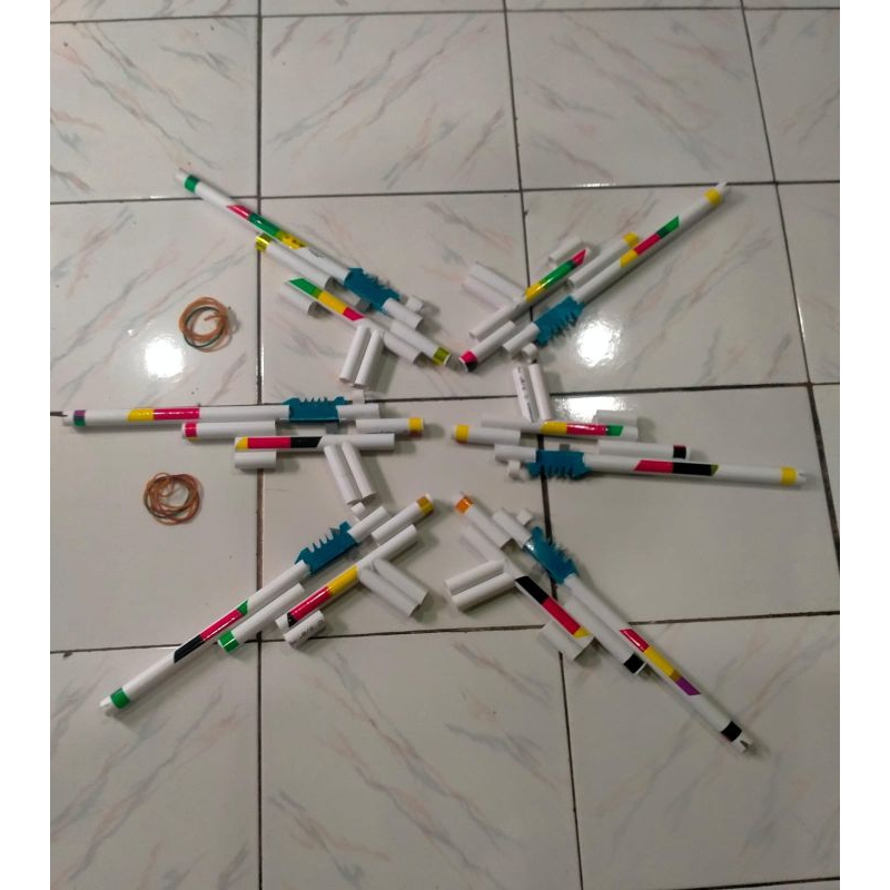 Mainan tembak PVC Peluru Karet /Pistol Mainan Anak-Anak.Mainan Tembak-Tembakan Anak-Anak 5 Kali temb