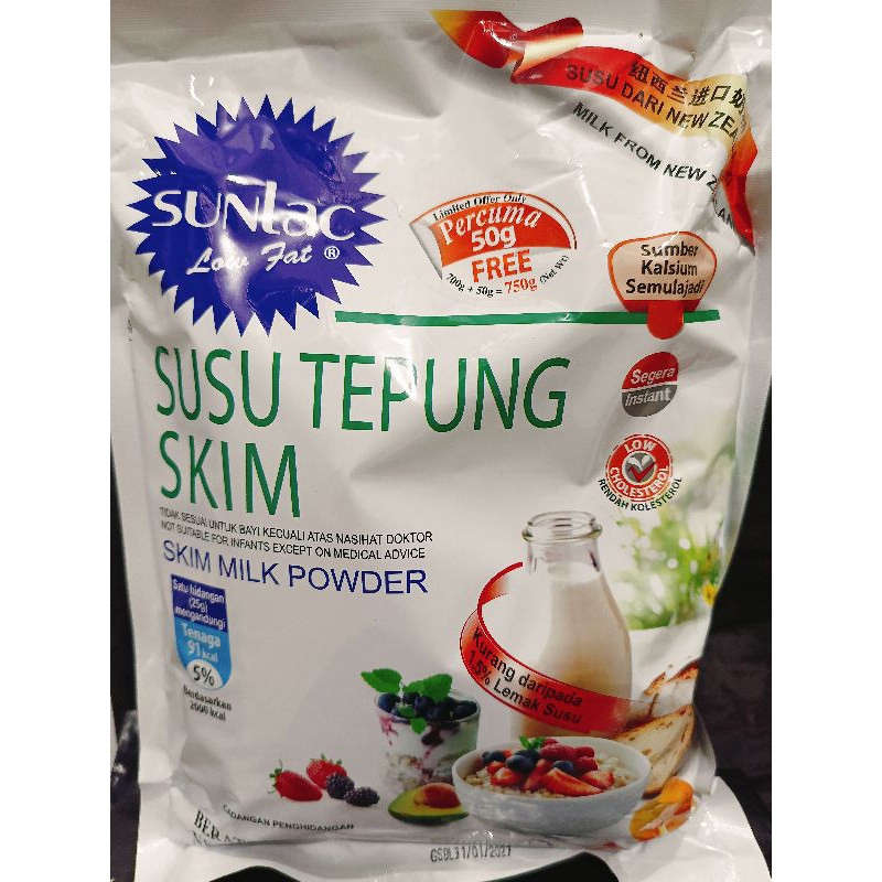 

SUNLAC TEPUNG SKIM 750 GR