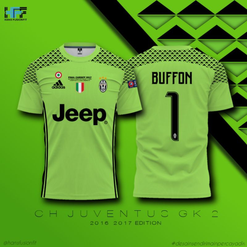 JERSEY JUVENTUS GOALKEEPER 2 EDISI 2016-2017 | FREE CUSTOM NAMA, NOMER PUNGGUNG