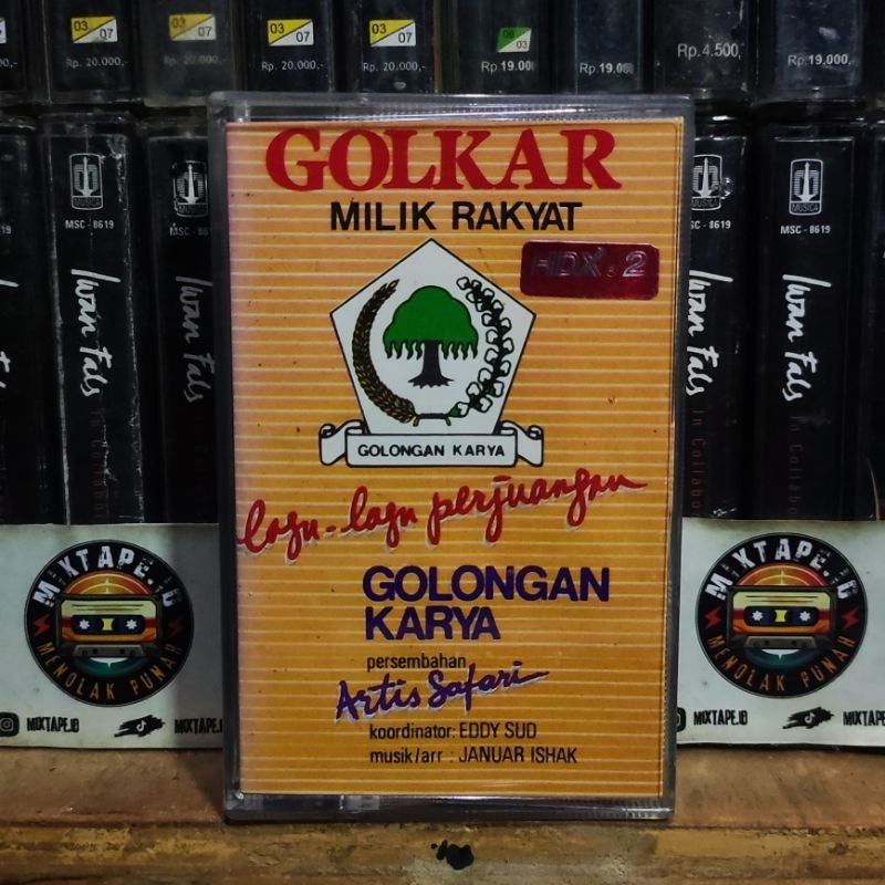 Kaset Pita - Golkar - Milik Rakyat - Lagu Lagu Perjuangan Golongan Karya - Radio Tape - Kaset - Radi