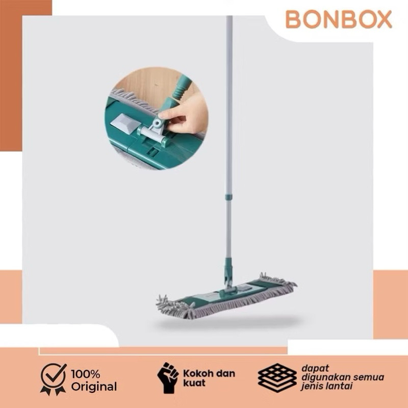 Bonbox Alat Sapu Pel Cendol Alat Pel Lobi Dorong Lobby Tongkat Pel Kain Daya Serap Tinggi