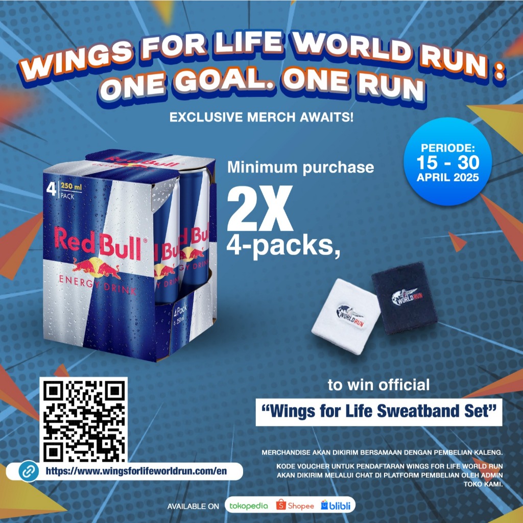 

Red Bull Energy Drink, 250ml (2 x 4-pack) + WFL Sweatband Set