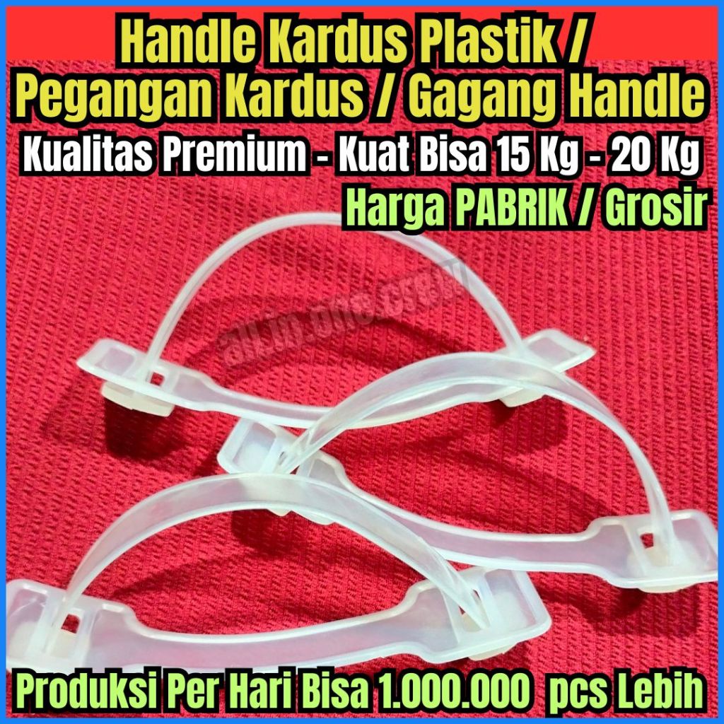 

Paket 100 Pcs Handle Kardus / Pegangan Kardus / Box / Boks Plastik Putih Berkualitas