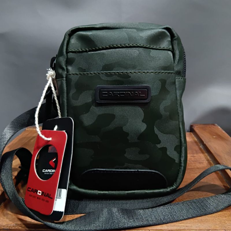 Tas slempang pria / waist Bag CARDINAL ORIGINAL VECVS00247k 01a Hitam premium