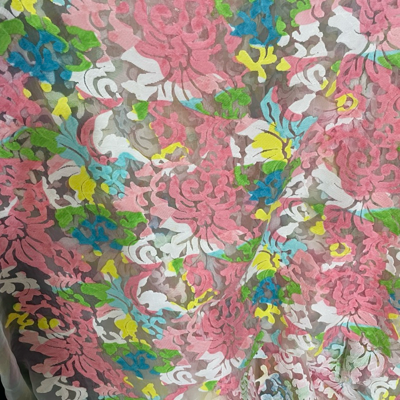 kain organza bordir motif bunga - kain organza embos korea - kain organza bordir luxury - kain organ