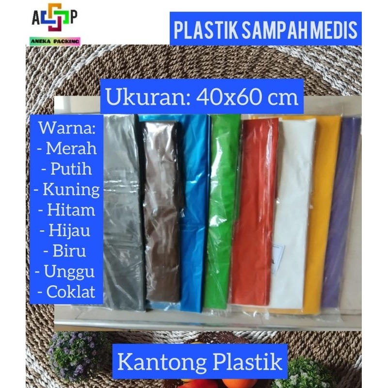 Kantong plastik sampah Medis, UK 40x60 cm/Plastik Sampah /Plastik Layang-layang/Plastik Packing