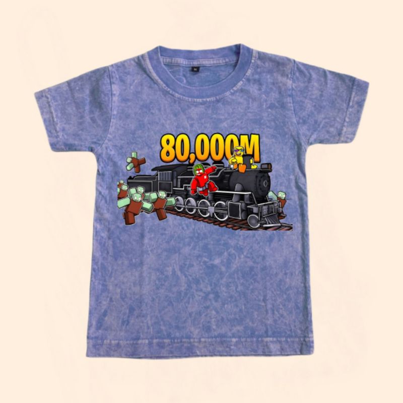 Kaos anak Washed dead rails free nama
