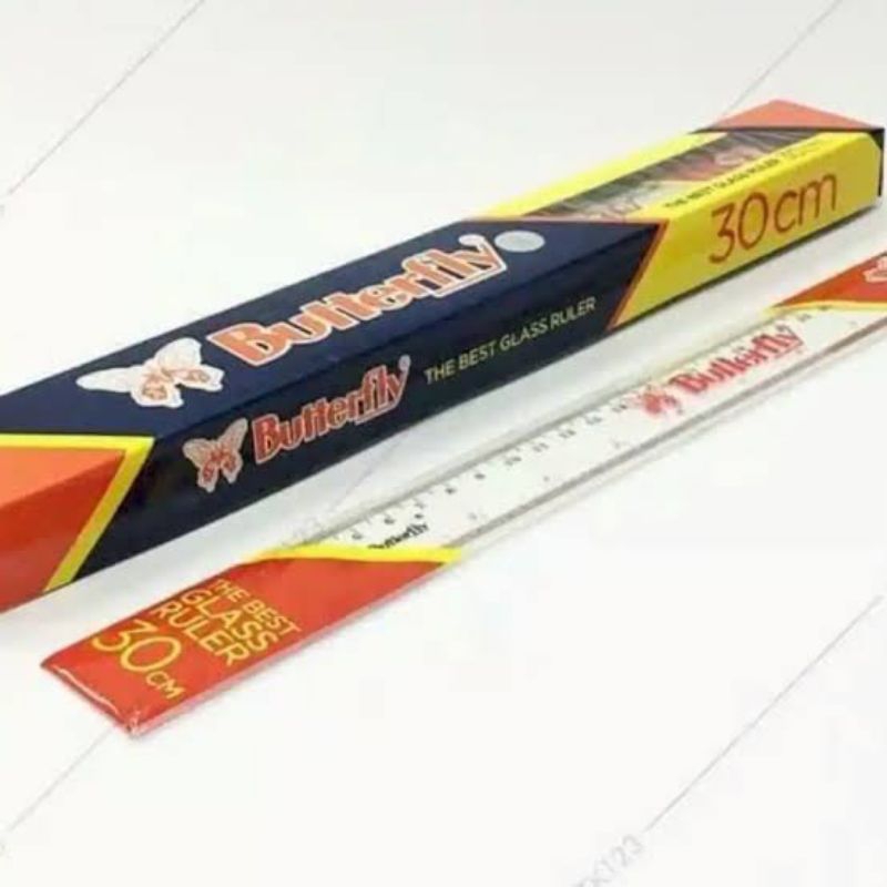 

Penggaris plastik merk butterfly ukuran 30cm