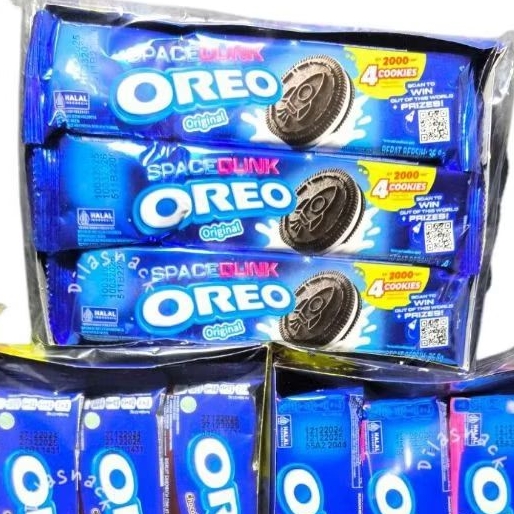 

biskuit oreo coklat 1 box isi 12 saset Oreo stroberi Oreo Rasa ice cream Oreo 2000