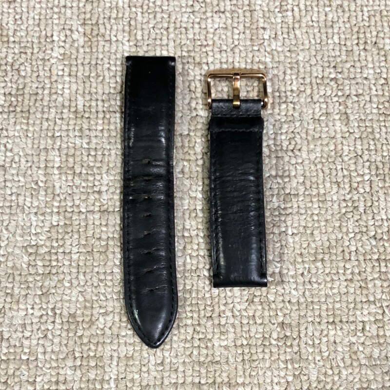 Leather Strap Daniel Wellington Original Tali Jam Tangan Kulit Hitam