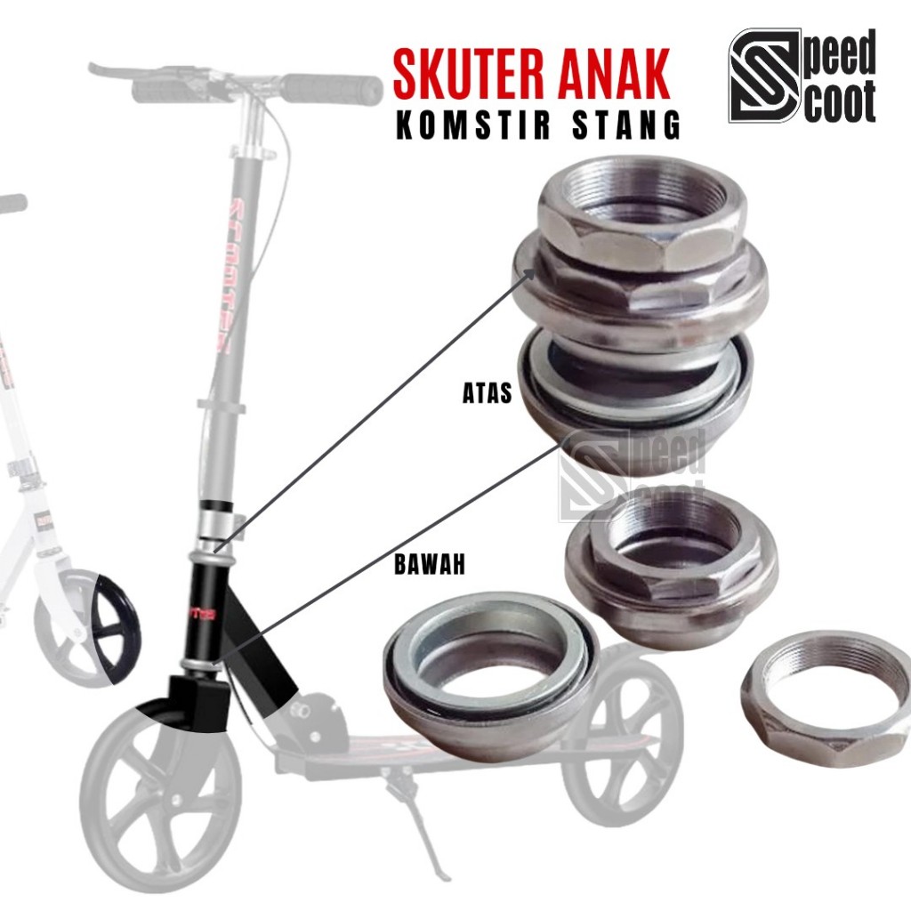 Bearing Komstir Skuter Anak Lipat Exotic Roda 2 Dewasa