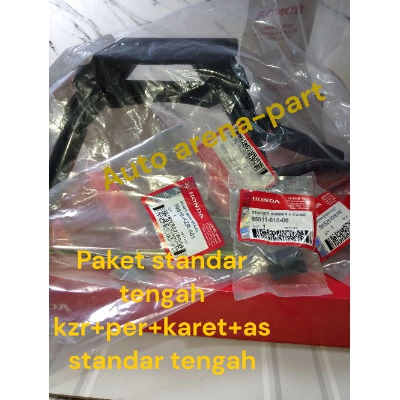 STANDAR TENGAH KZR +PER+KARET +AS STANDAR TENGAH HONDA MATIC VARIO  125 ,LED NEW GEN 150 160